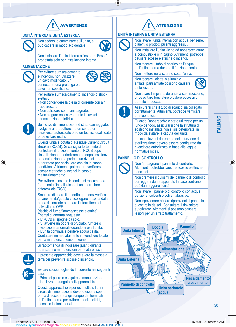 Panasonic WHSXF12D6E51 User Manual | Page 35 / 76