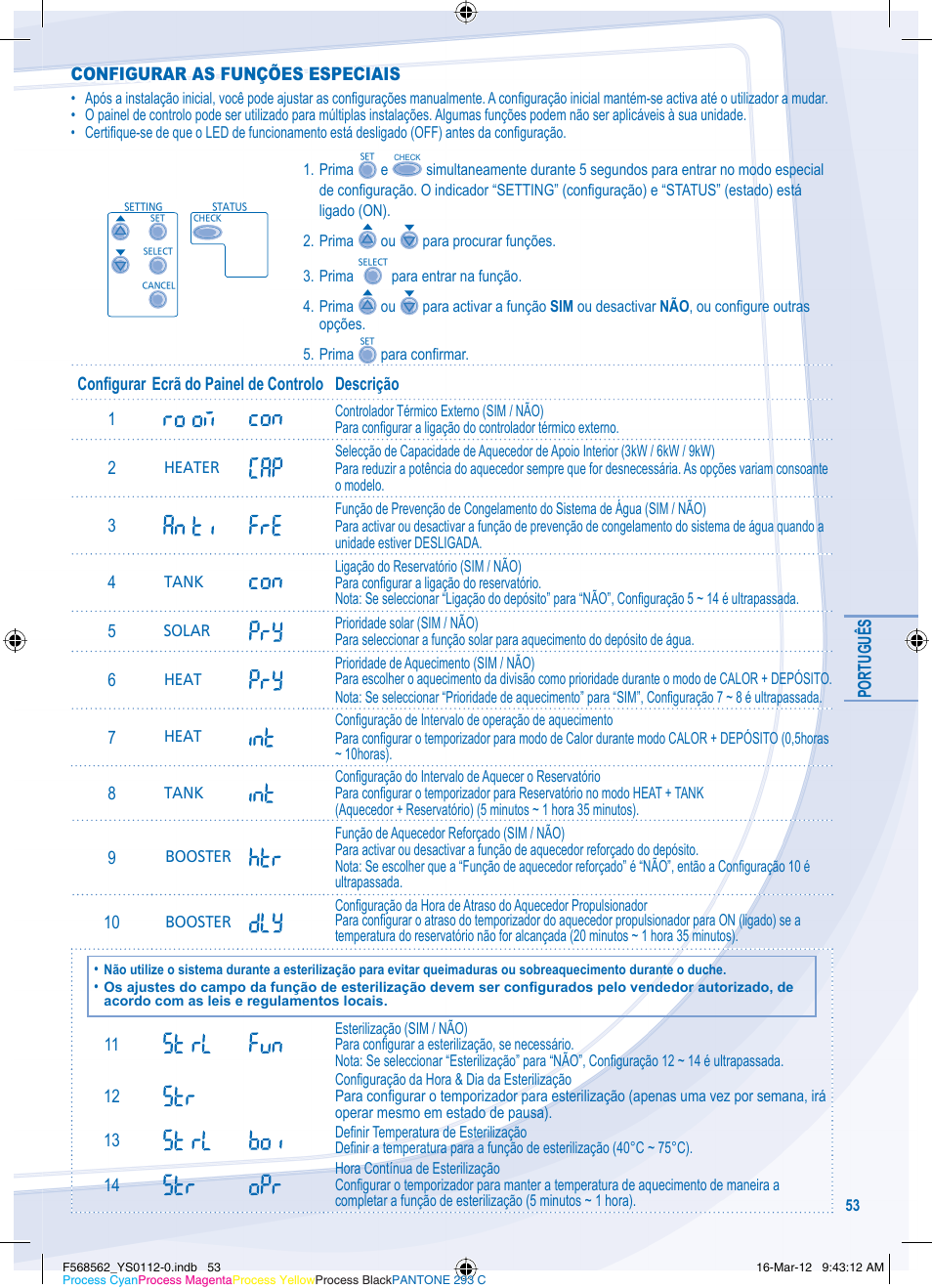 Panasonic WHSXF12D6E51 User Manual | Page 53 / 76