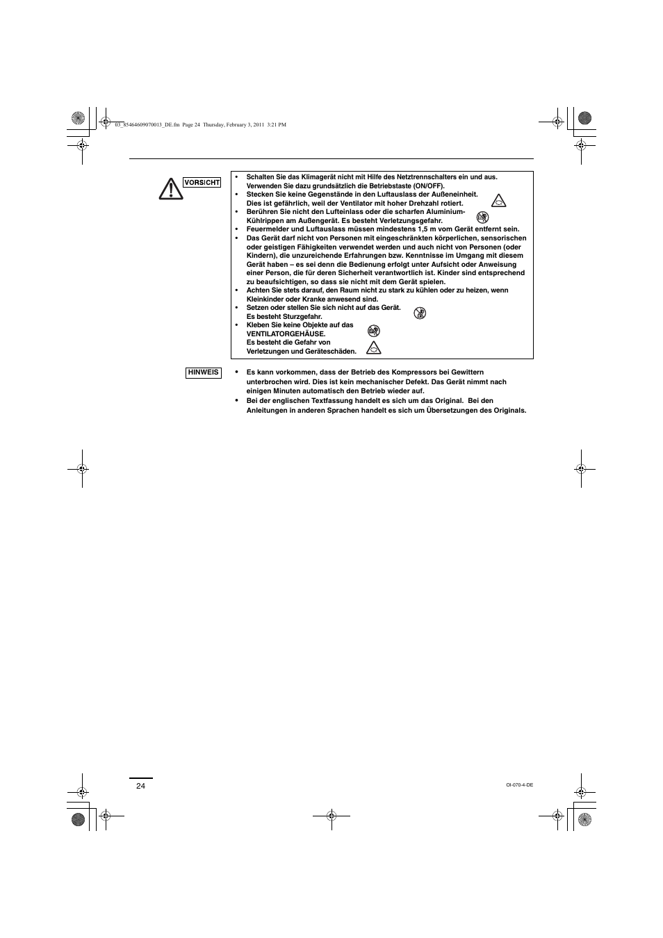 Panasonic Split System Air Conditioner User Manual | Page 24 / 80