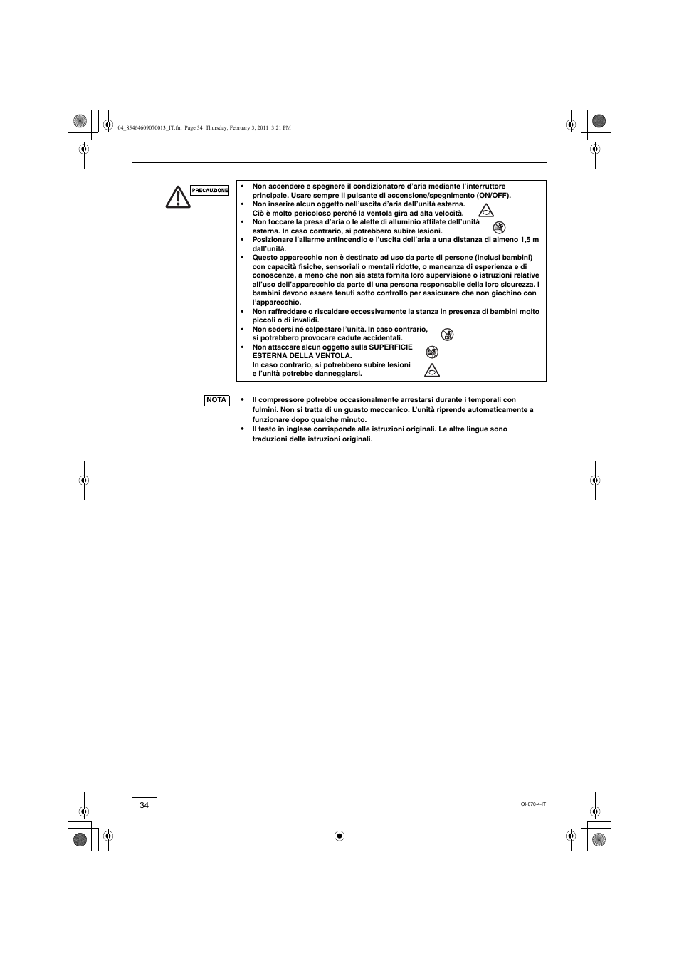 Panasonic Split System Air Conditioner User Manual | Page 34 / 80