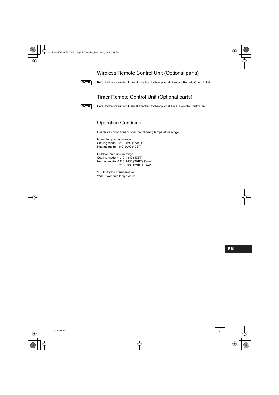 Panasonic Split System Air Conditioner User Manual | Page 5 / 80