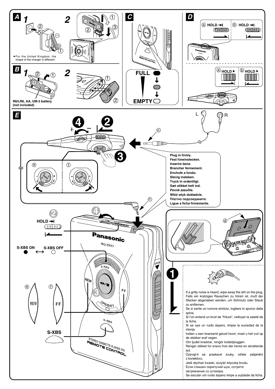 Ab c d e | Panasonic RQSX47 User Manual | Page 5 / 8