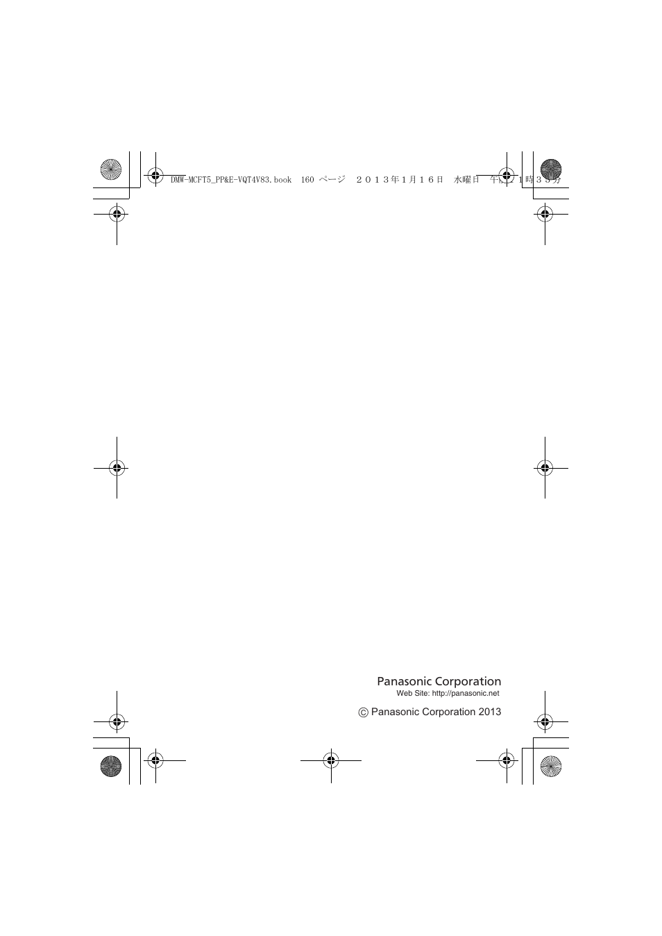 Panasonic DMWMCFT5E User Manual | Page 160 / 160