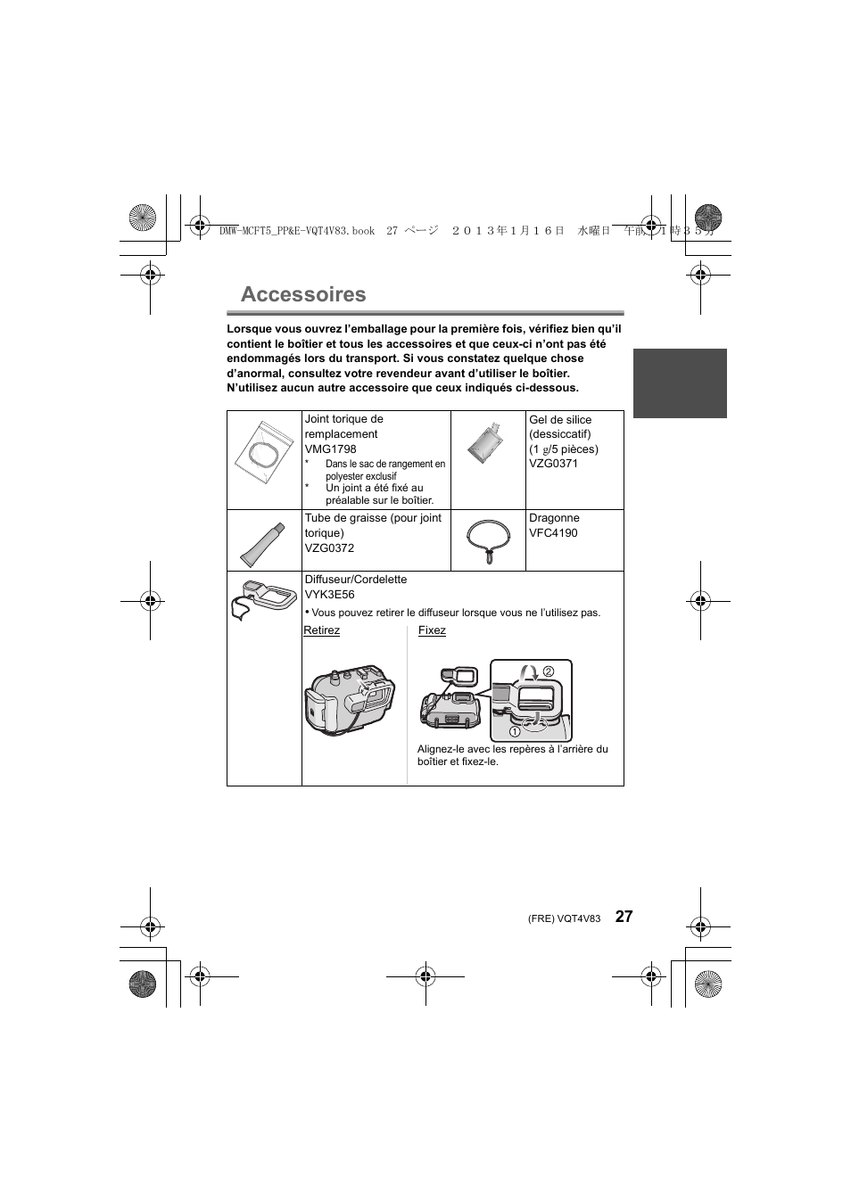 Accessoires | Panasonic DMWMCFT5E User Manual | Page 27 / 160