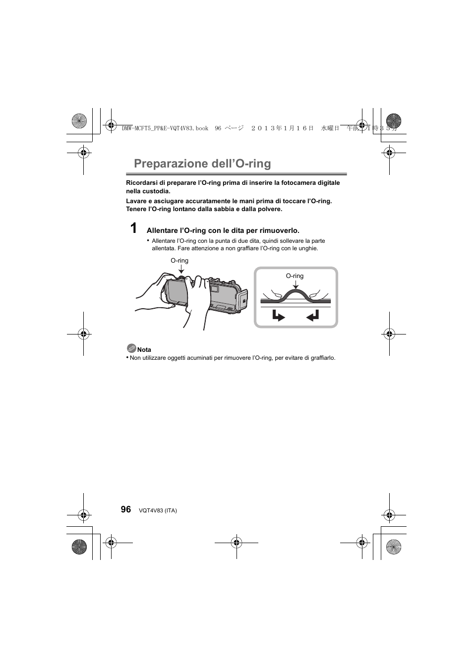 Preparazione dell’o-ring | Panasonic DMWMCFT5E User Manual | Page 96 / 160