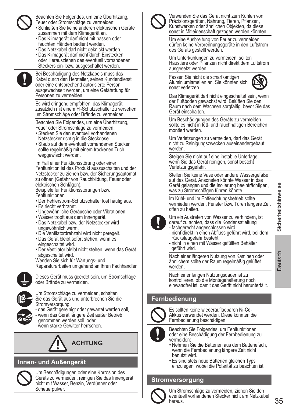 Panasonic CSE9PKEW User Manual | Page 35 / 64