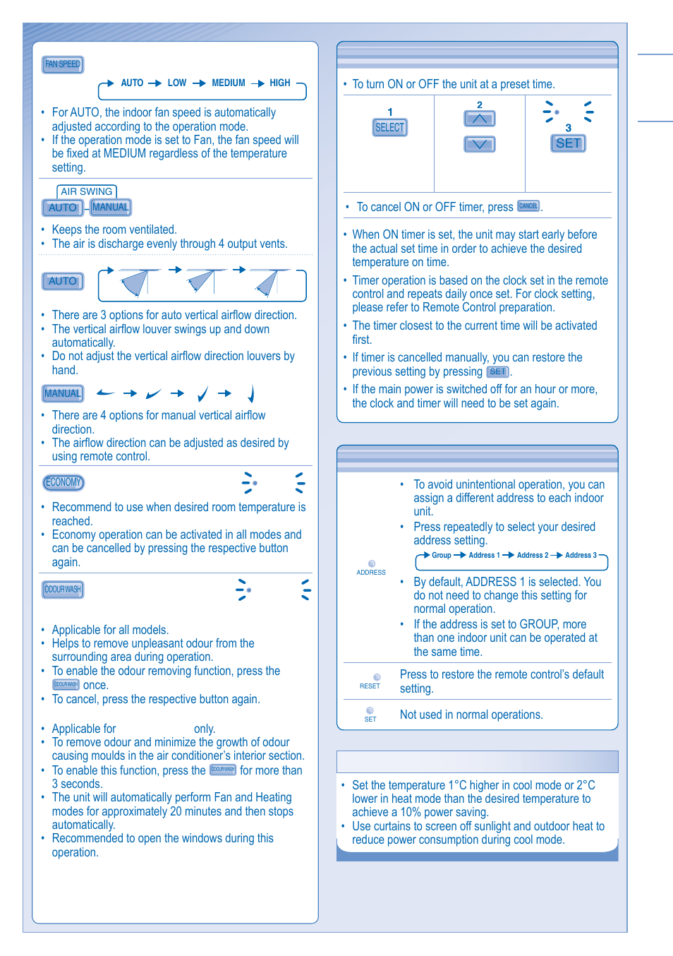 English to set daily timer to set daily timer, Optional settings optional settings | Panasonic CUB14DBE5 User Manual | Page 5 / 64
