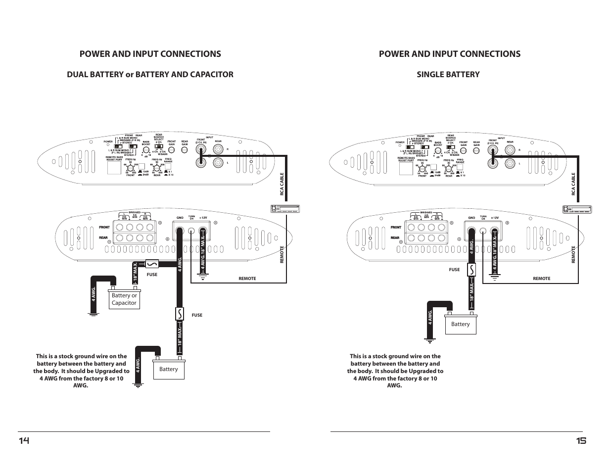 Power and input connections | ARC Audio FD2100 User Manual | Page 8 / 10