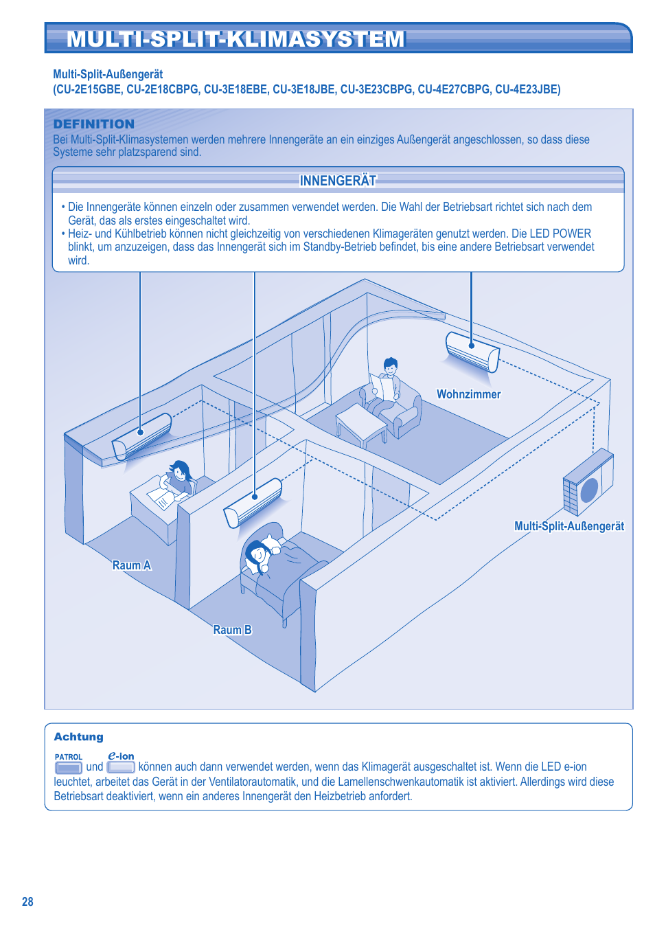 Multi-split-klimasystem | Panasonic KIT3E7715JBE User Manual | Page 28 / 76