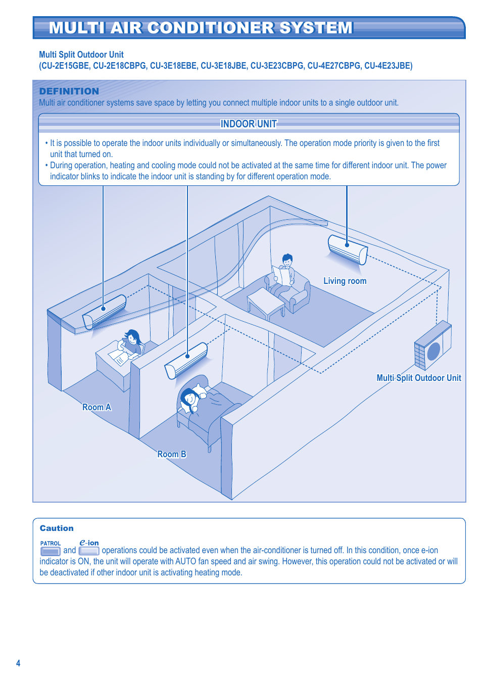 Multi air conditioner system | Panasonic KIT3E7715JBE User Manual | Page 4 / 76