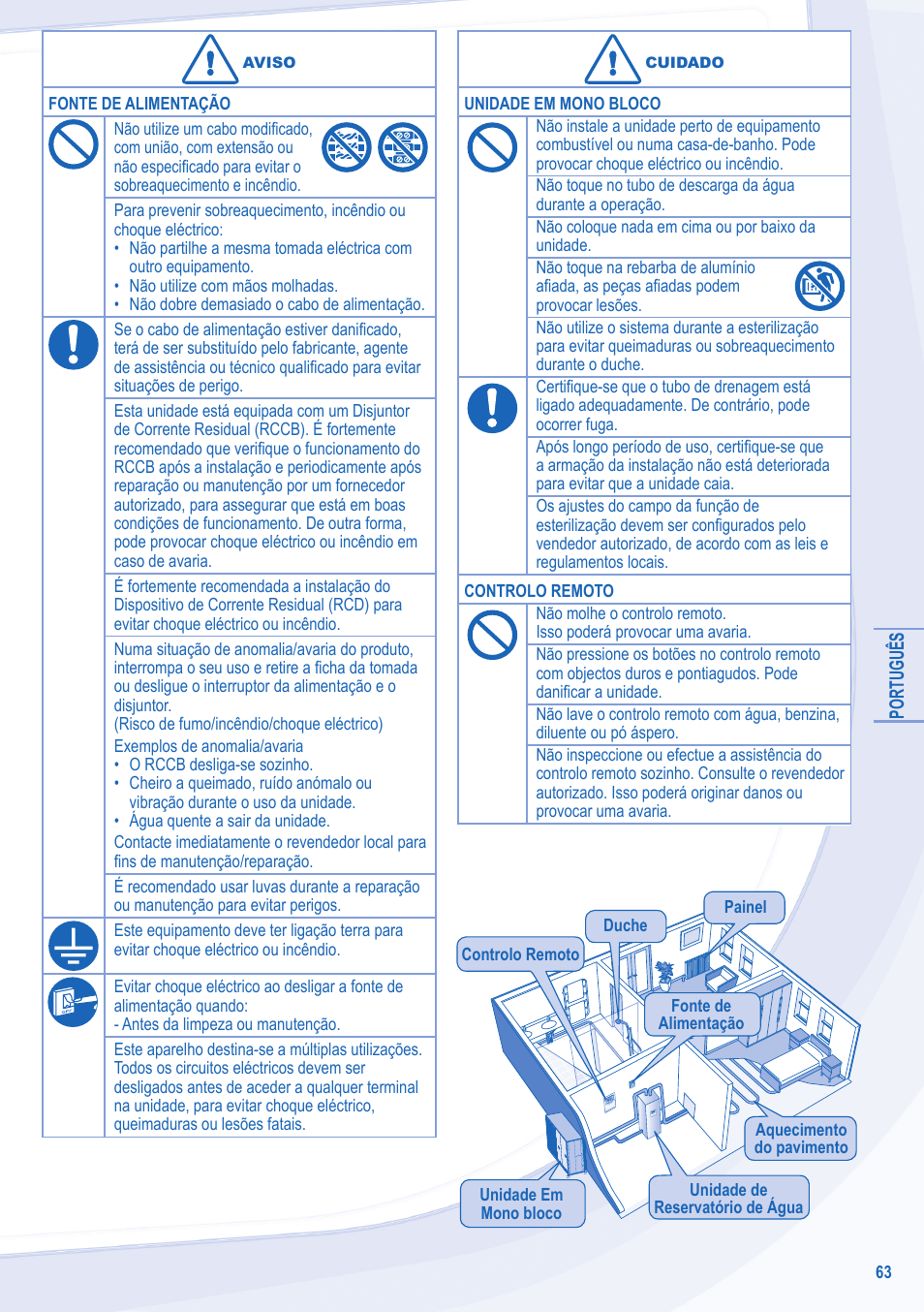 Panasonic WHMDC09C3E8 User Manual | Page 63 / 92