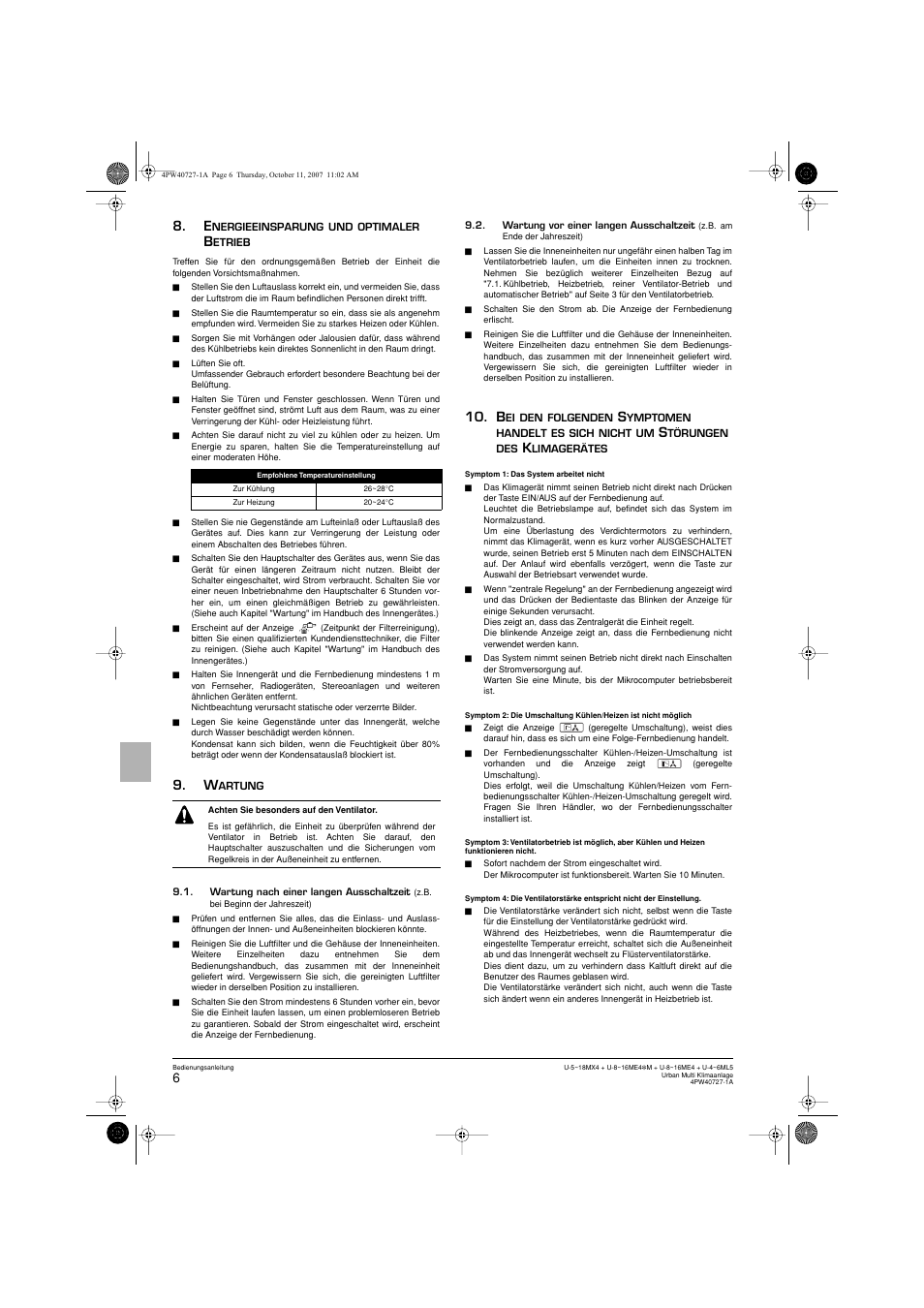 Panasonic U12ME4 User Manual | Page 16 / 76