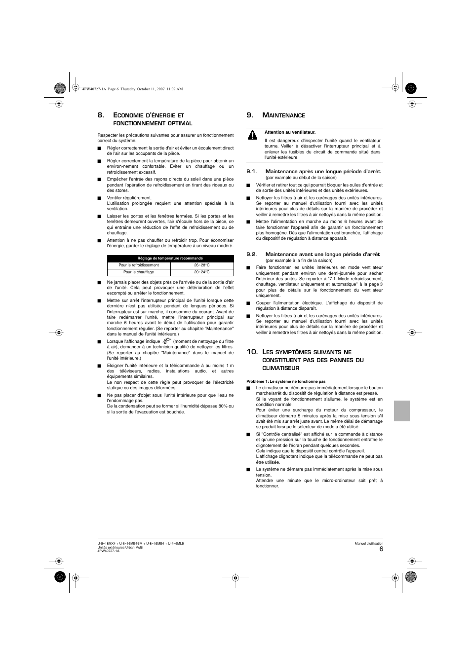 Panasonic U12ME4 User Manual | Page 25 / 76