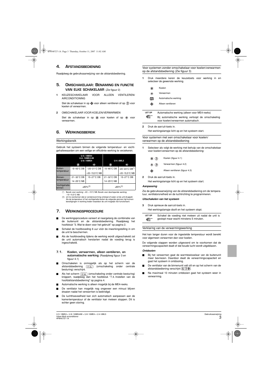 Panasonic U12ME4 User Manual | Page 31 / 76