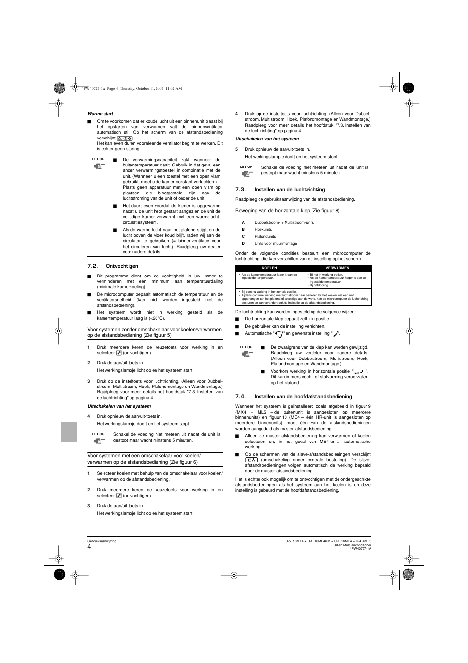 Panasonic U12ME4 User Manual | Page 32 / 76