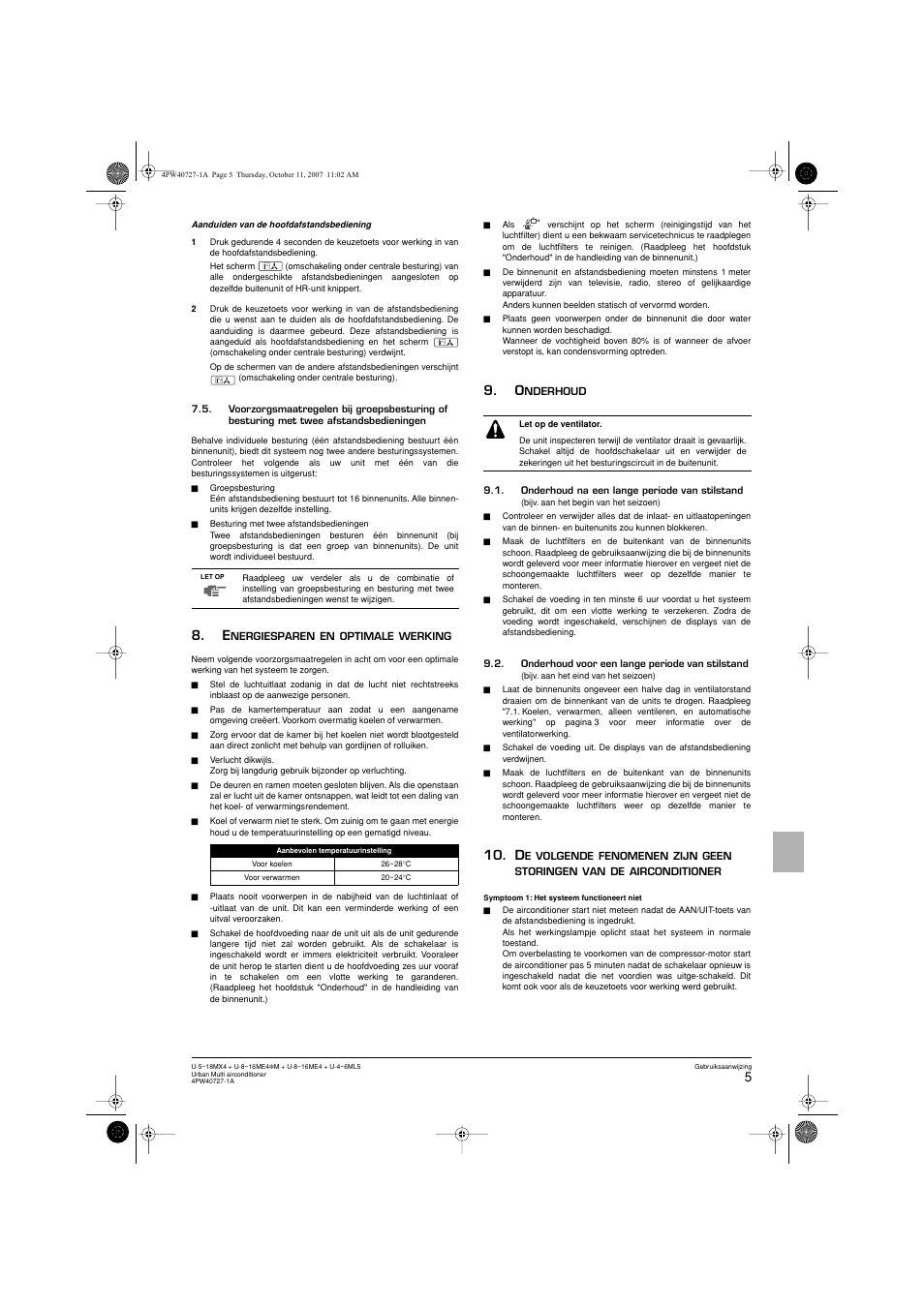 Panasonic U12ME4 User Manual | Page 33 / 76