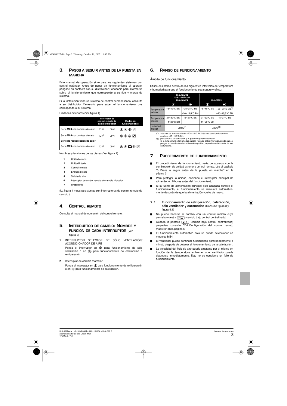 Panasonic U12ME4 User Manual | Page 39 / 76