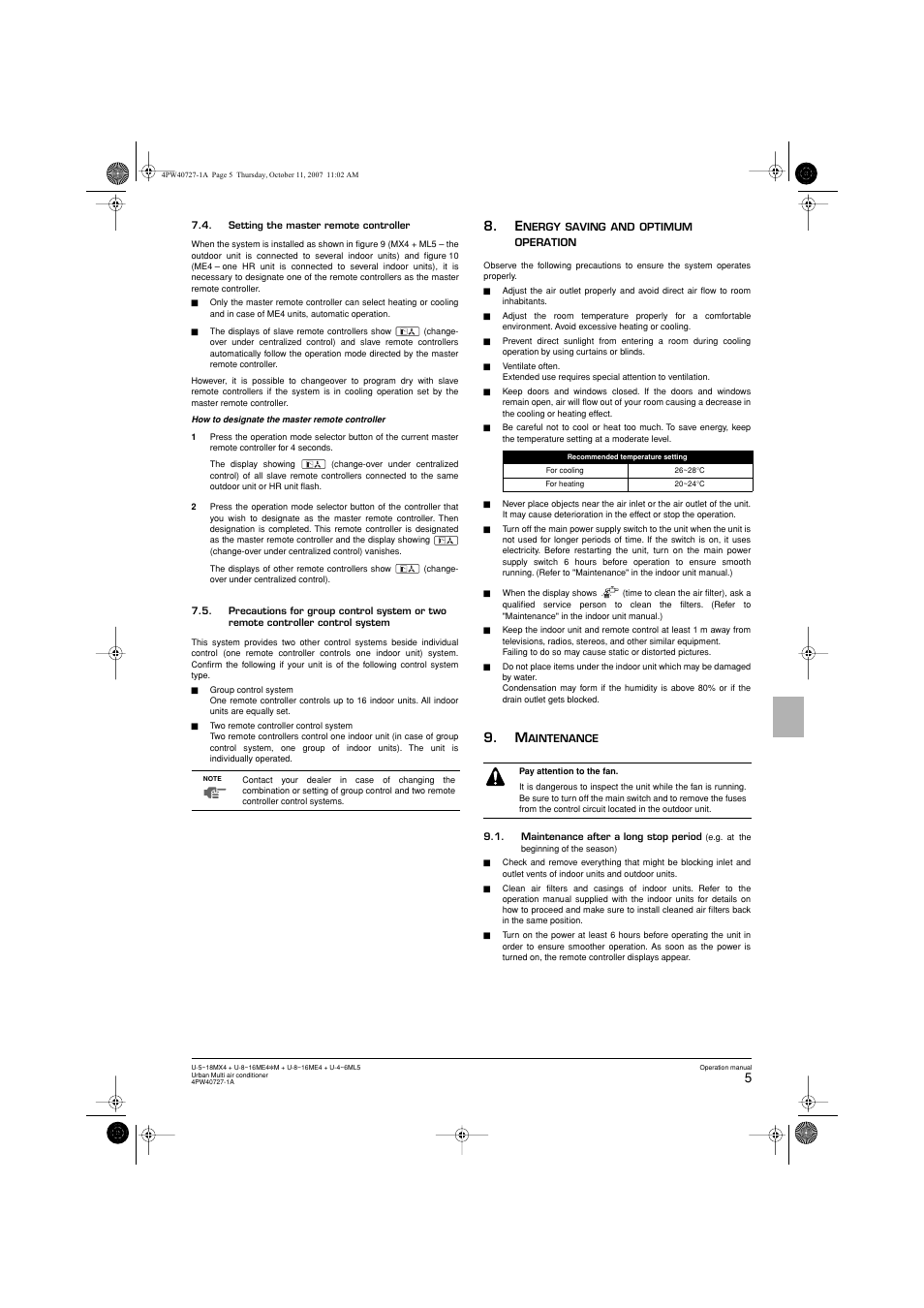 Panasonic U12ME4 User Manual | Page 7 / 76