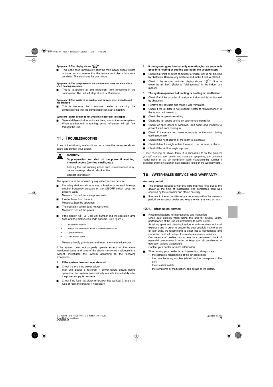 Panasonic U12ME4 User Manual | Page 9 / 76