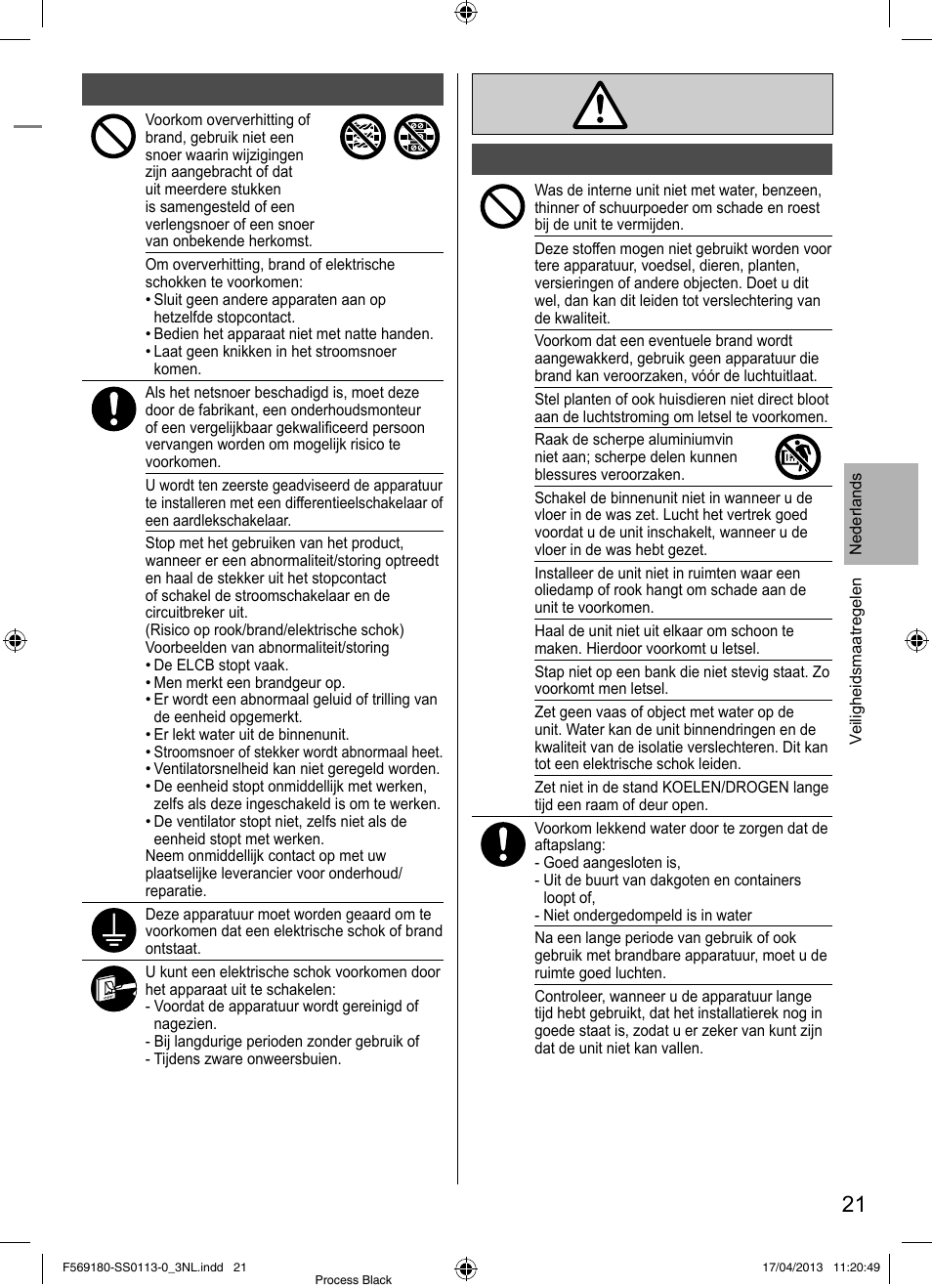 Panasonic CU5E34PBE User Manual | Page 21 / 76