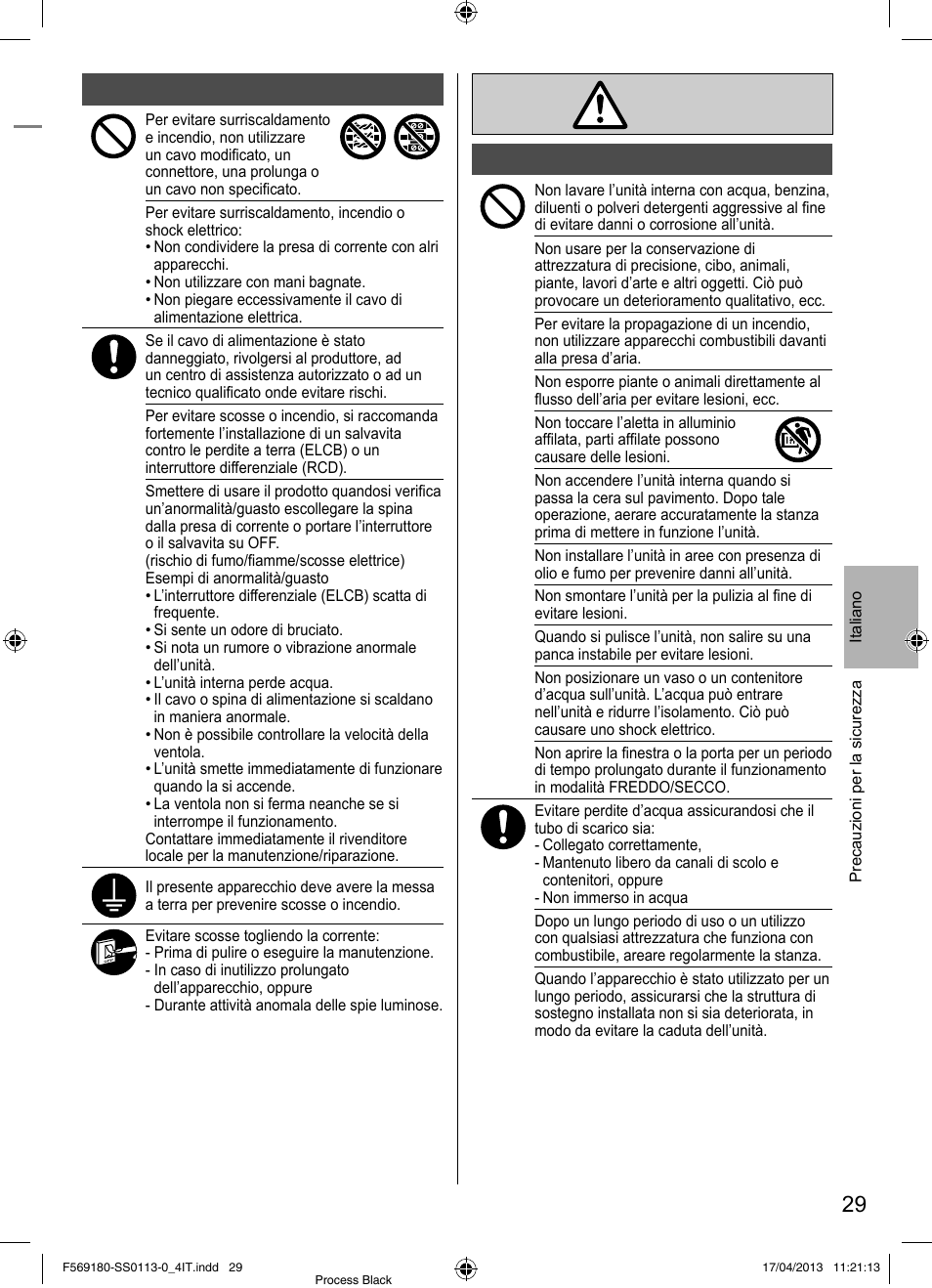 Panasonic CU5E34PBE User Manual | Page 29 / 76
