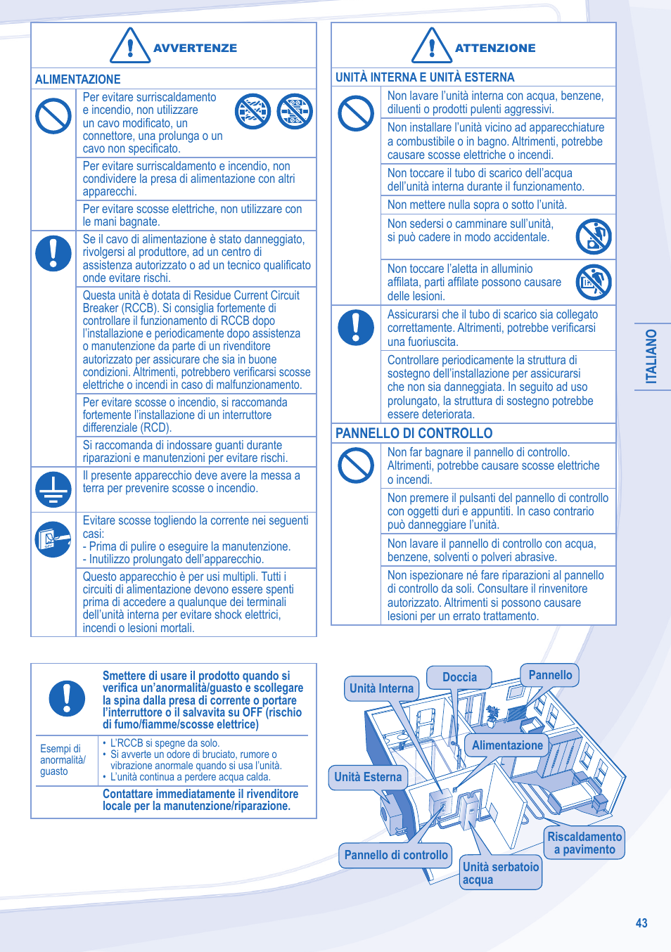 Panasonic WHSDC14C9E8 User Manual | Page 43 / 92