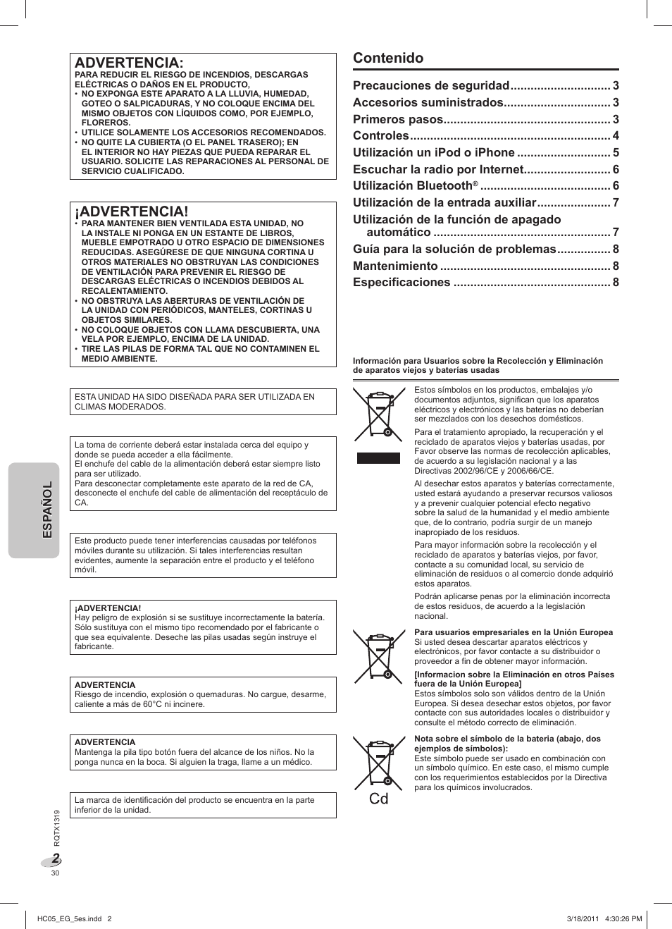 Panasonic SCHC05EG User Manual | Page 30 / 52