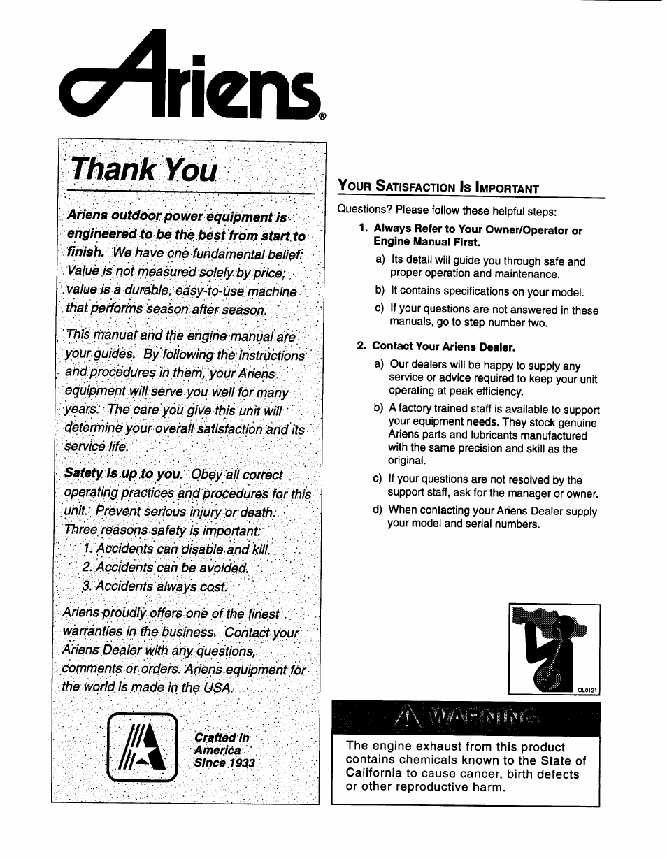 Ct^iens | Ariens 009-1648 User Manual | Page 2 / 28