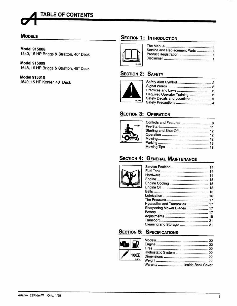 Ariens 009-1648 User Manual | Page 3 / 28