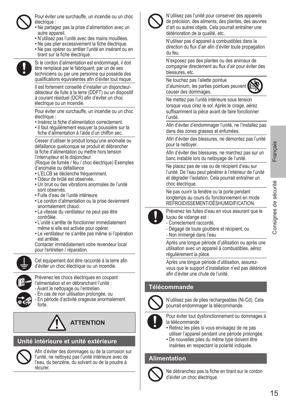 Panasonic CUE12QKE User Manual | Page 15 / 64