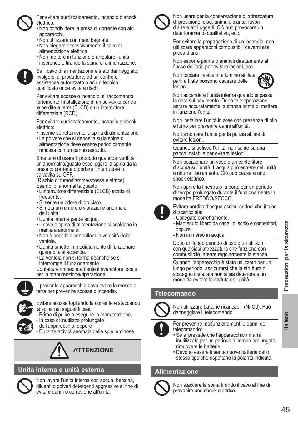 Panasonic CUE12QKE User Manual | Page 45 / 64