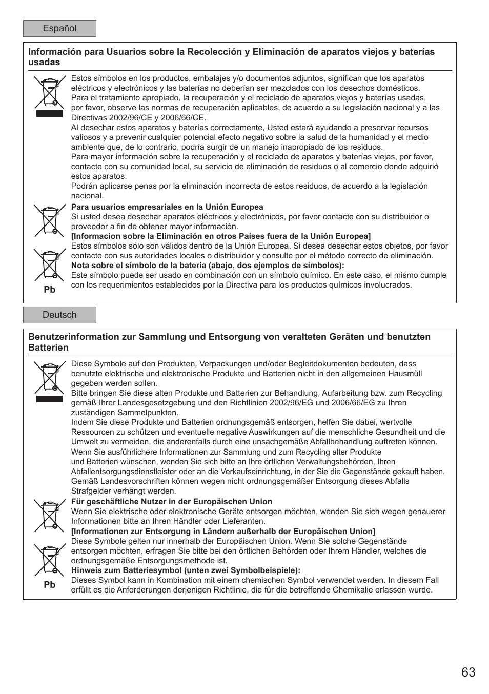 Panasonic CUE12QKE User Manual | Page 63 / 64