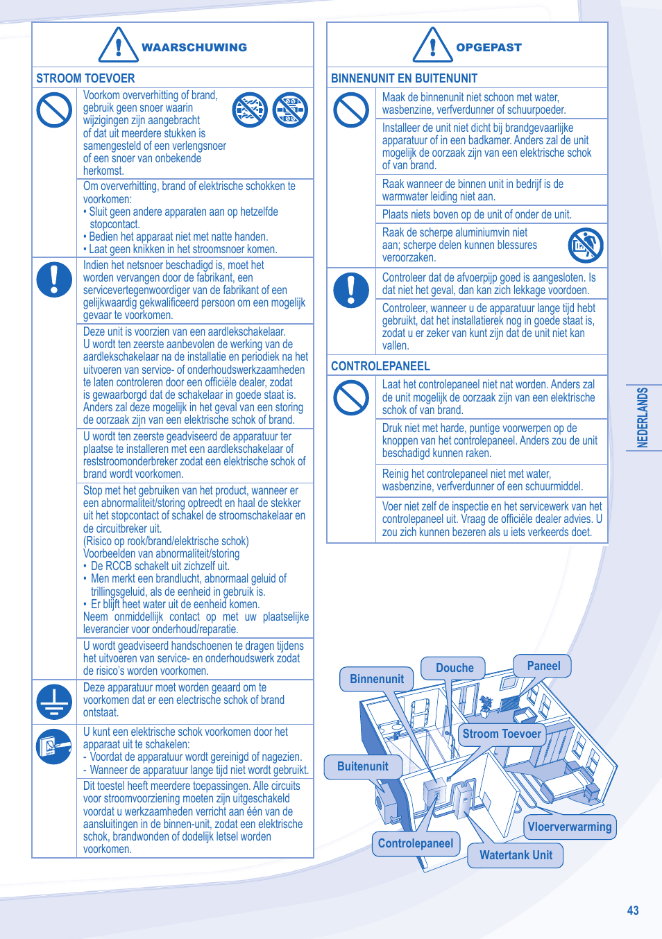 Panasonic WHSXF12D9E8 User Manual | Page 43 / 76