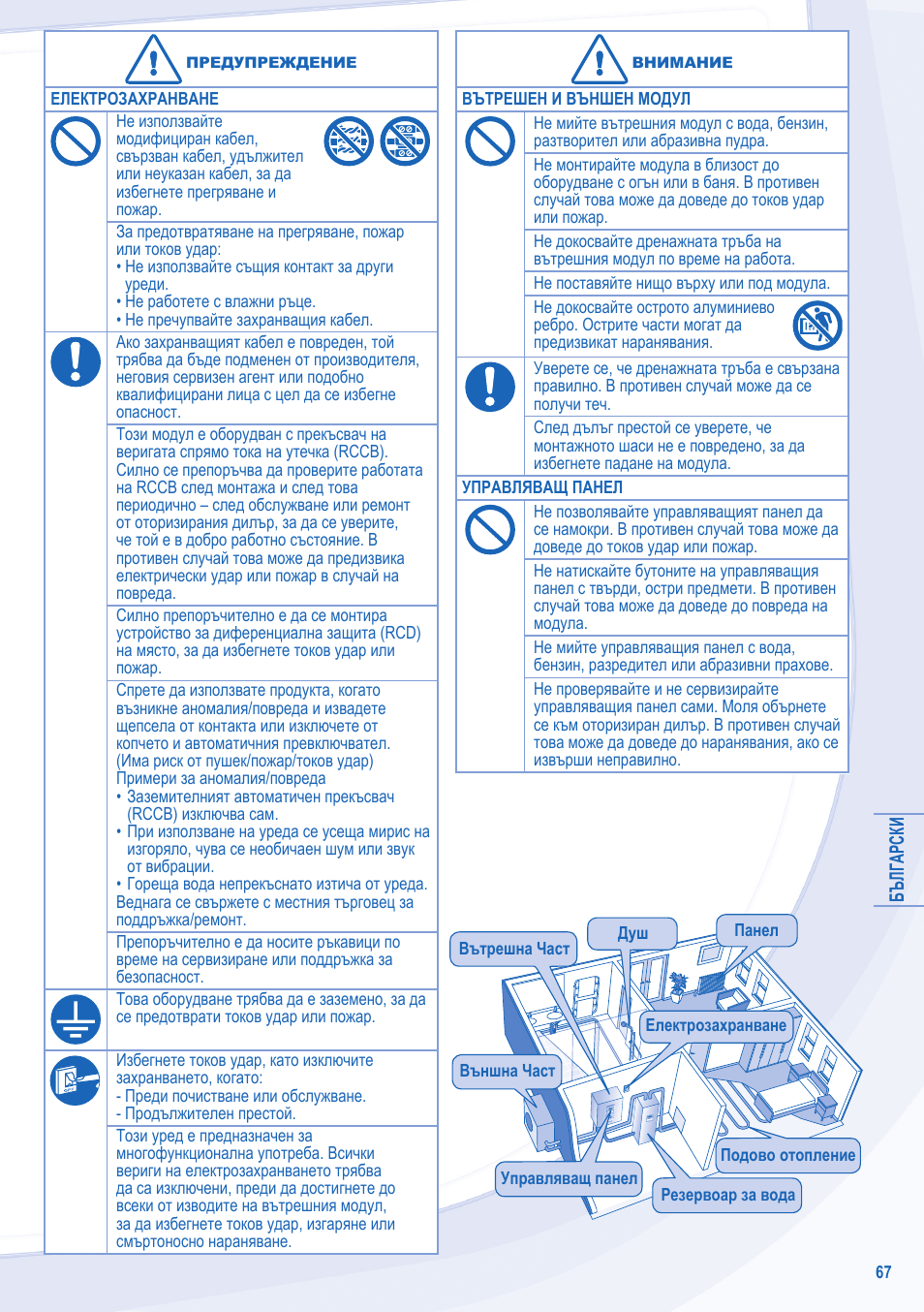 Panasonic WHSXF12D9E8 User Manual | Page 67 / 76