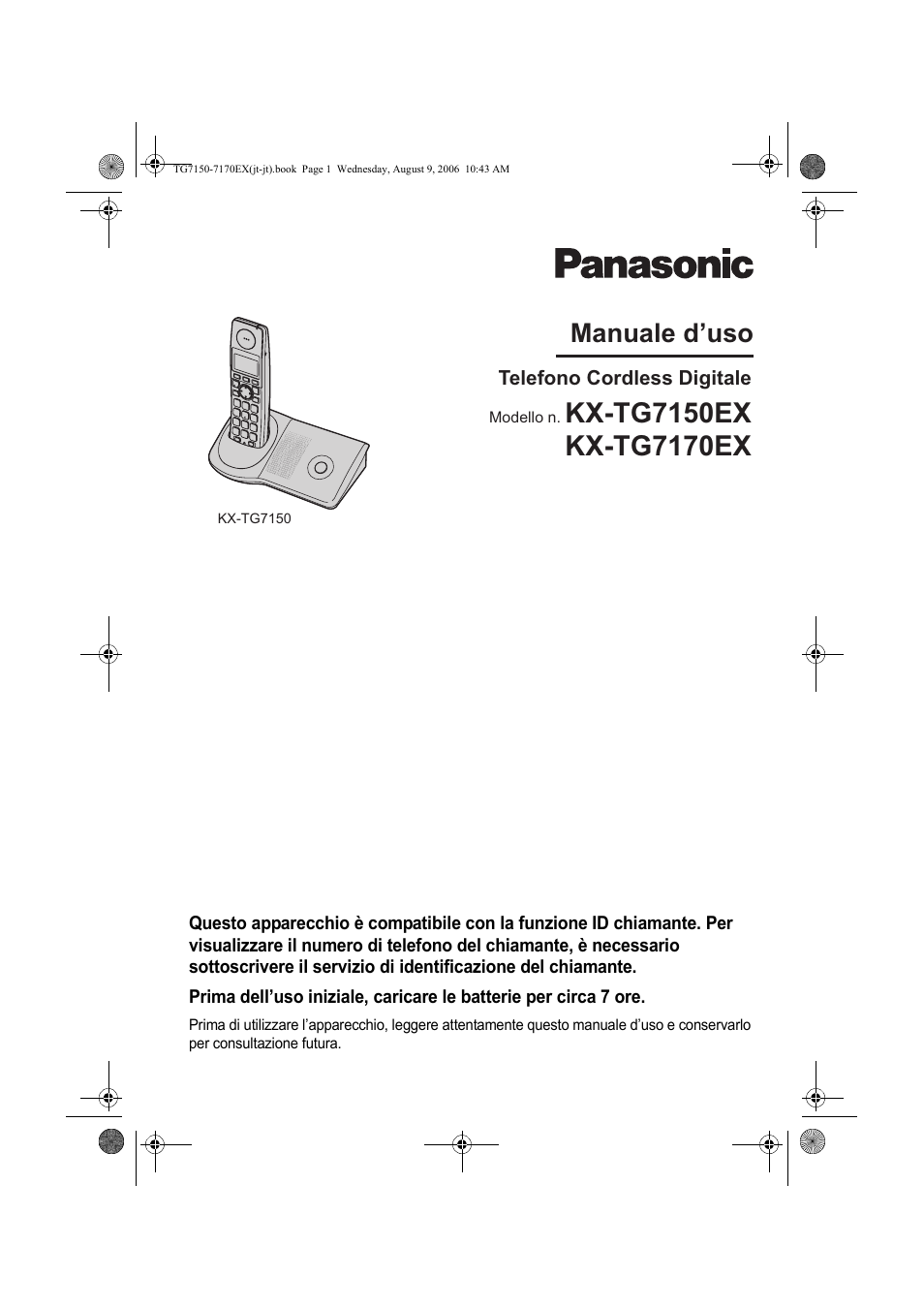 Manuale d’uso | Panasonic KXTG7150EX User Manual | Page 109 / 216