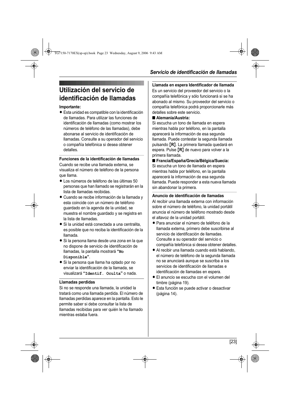 Panasonic KXTG7150EX User Manual | Page 167 / 216