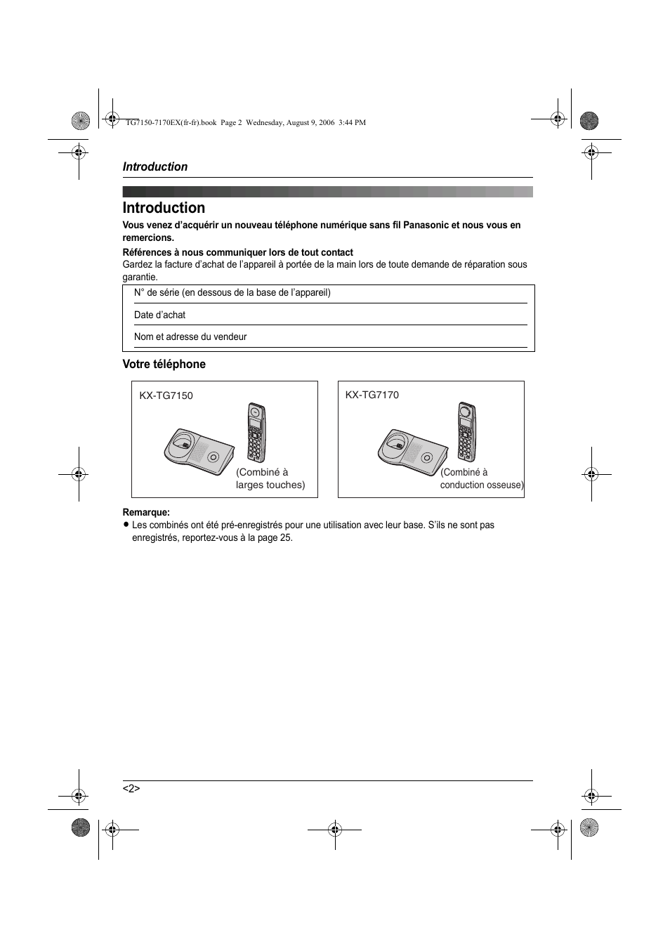 Introduction | Panasonic KXTG7150EX User Manual | Page 74 / 216