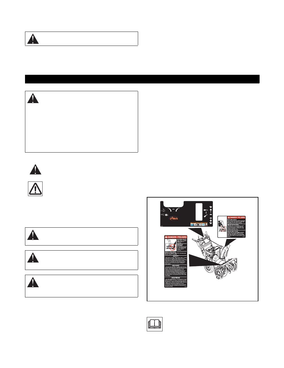 Safety, Safety decals and locations | Ariens SNO-THRO 926103-ST1332LE User Manual | Page 5 / 34