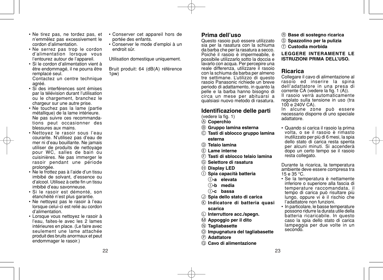 Panasonic ES8043 User Manual | Page 12 / 57