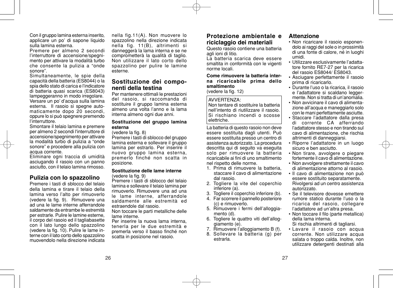 Panasonic ES8043 User Manual | Page 14 / 57