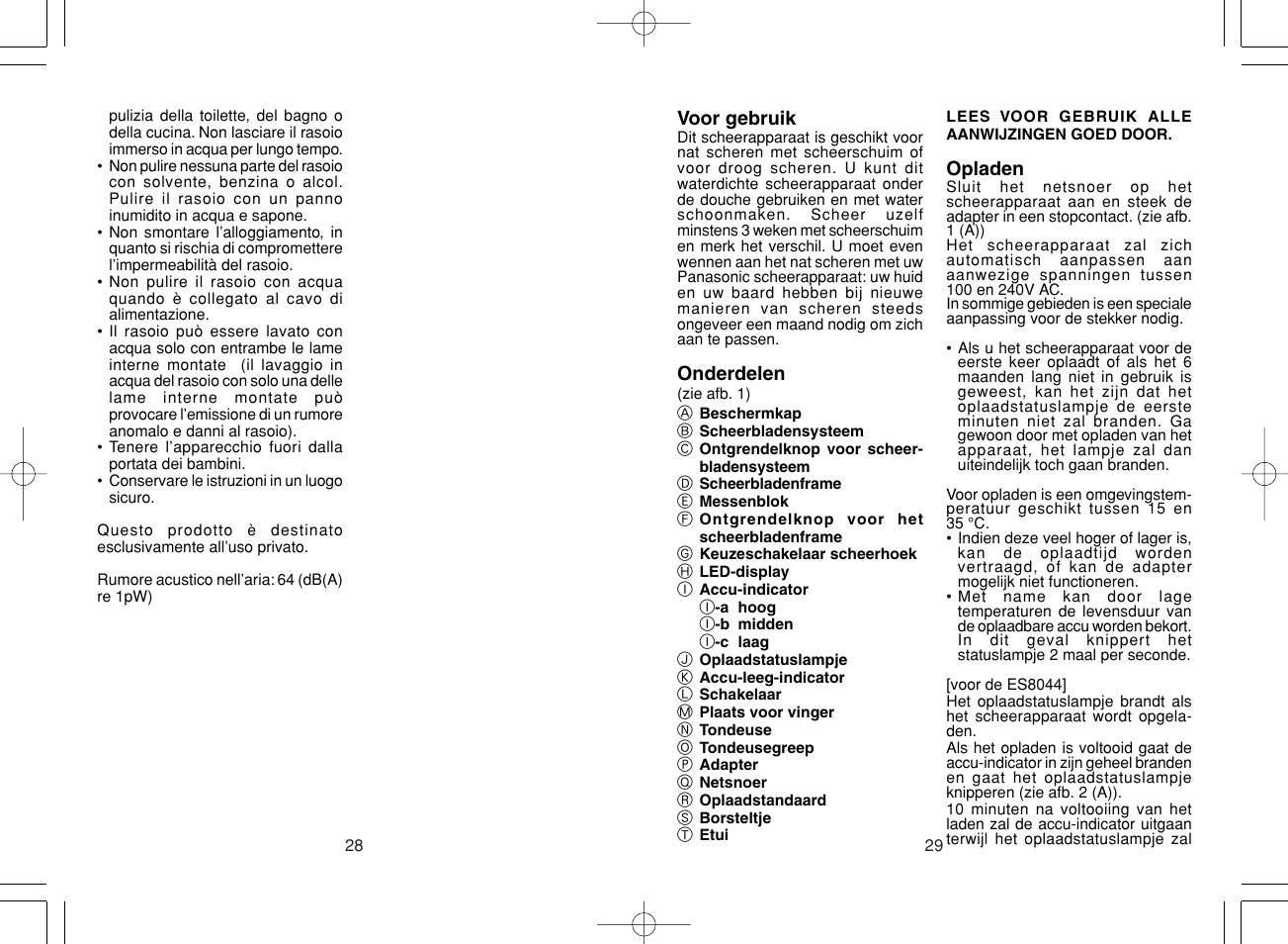 Panasonic ES8043 User Manual | Page 15 / 57
