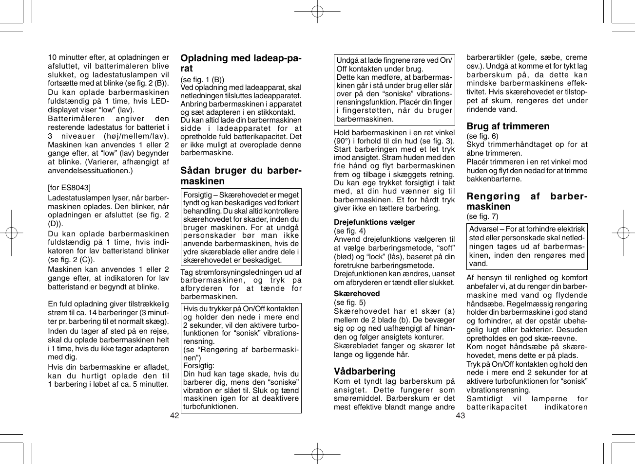 Panasonic ES8043 User Manual | Page 22 / 57