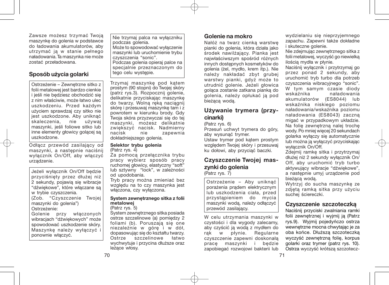 Panasonic ES8043 User Manual | Page 36 / 57