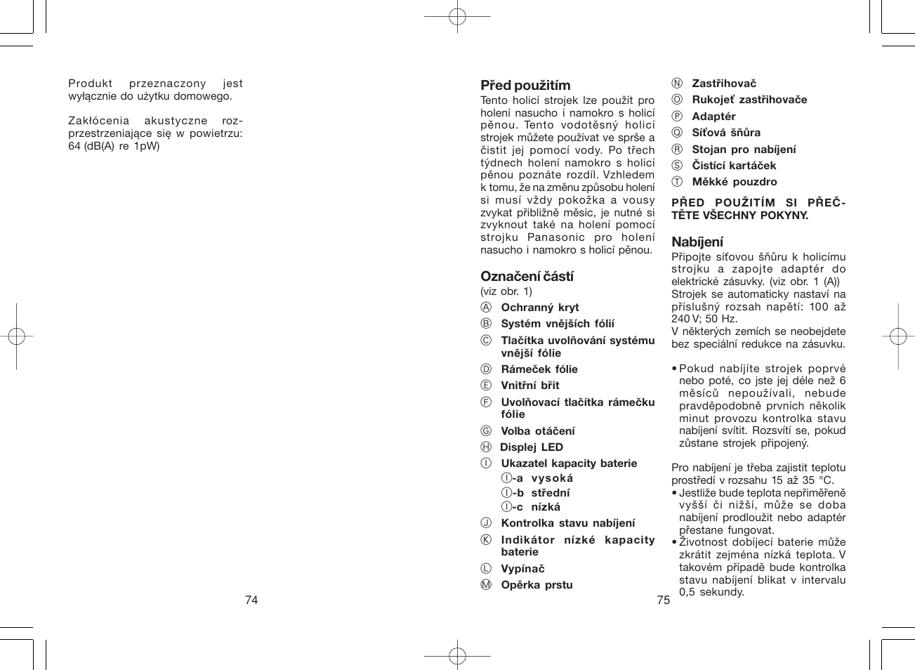 Panasonic ES8043 User Manual | Page 38 / 57