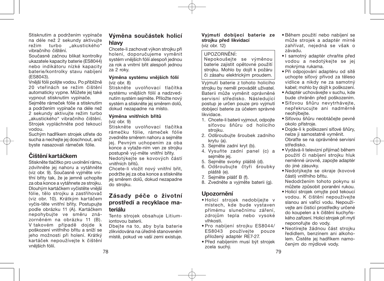 Panasonic ES8043 User Manual | Page 40 / 57