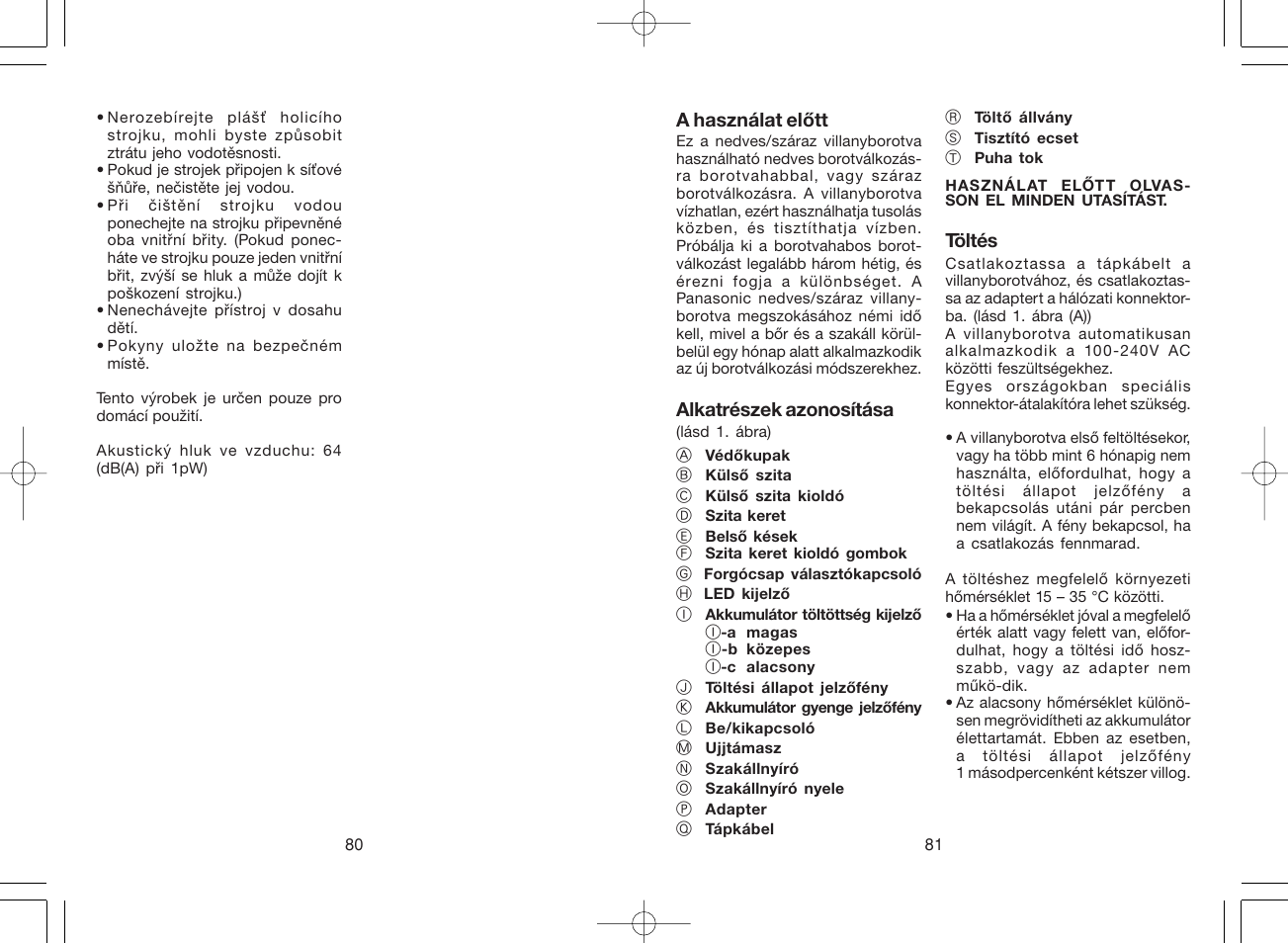 Panasonic ES8043 User Manual | Page 41 / 57