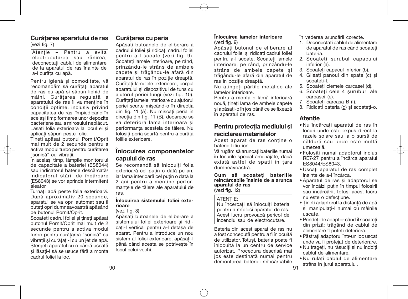Panasonic ES8043 User Manual | Page 46 / 57