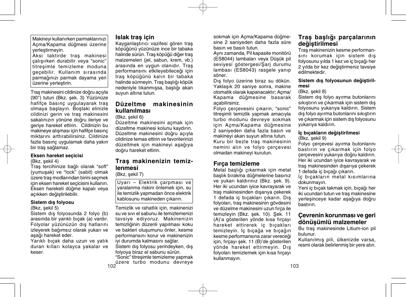 Panasonic ES8043 User Manual | Page 52 / 57