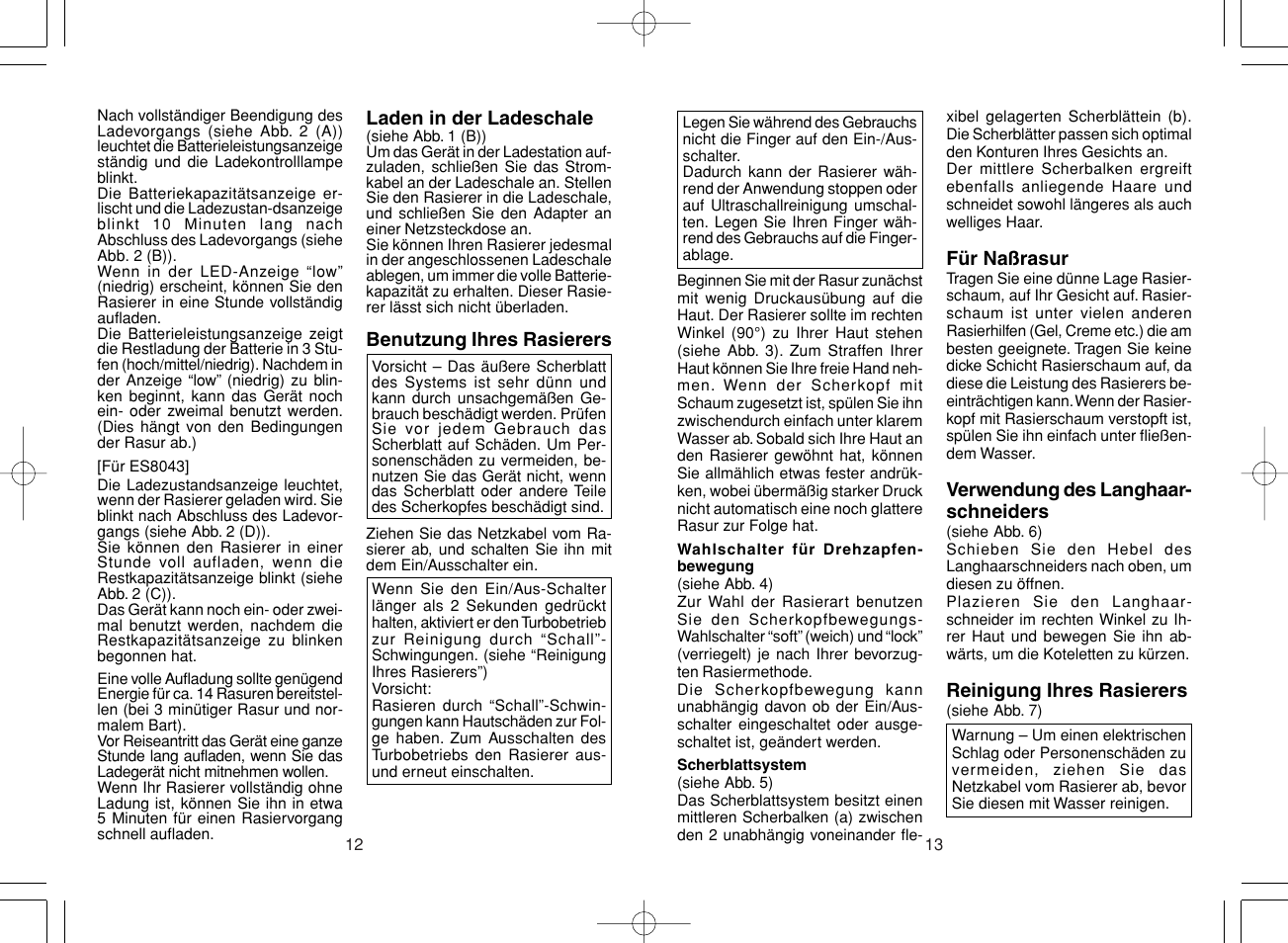 Panasonic ES8043 User Manual | Page 7 / 57