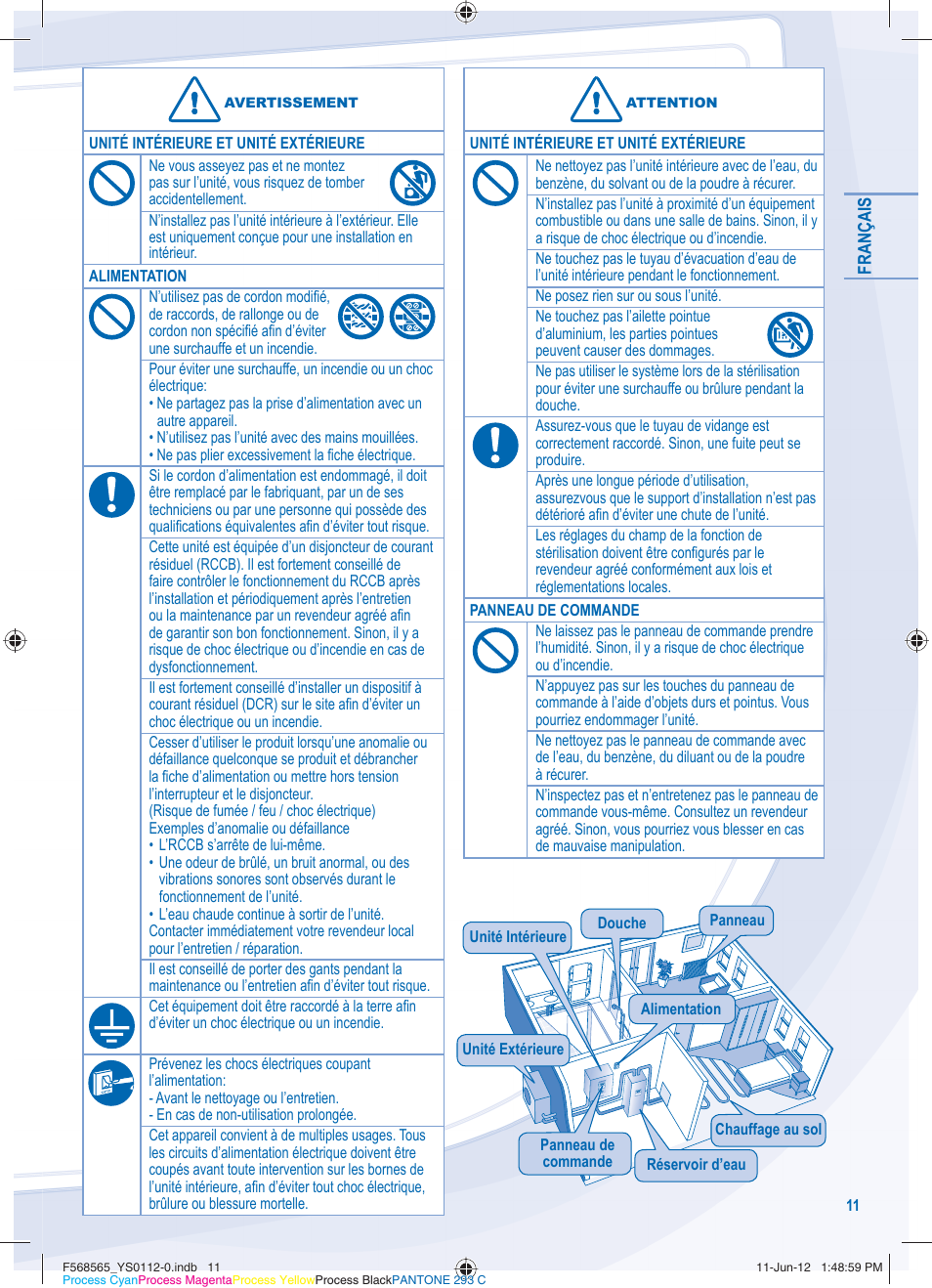 Panasonic WHSXF12D9E81 User Manual | Page 11 / 76